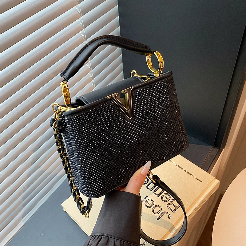

​2025 New Women's Luxury Chain Strap Crossbody Tote Bag, Designer Inspired Shoulder Purse, Chic & Versatile for Daily Use​