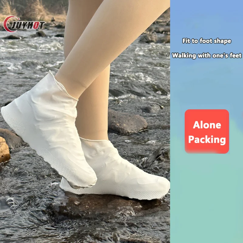 Waterproof Silicone Shoe Covers Reusable Non-Slip Rain Shoe Covers Anti-Slip Rain Boots Outdoor Rainy Day Protectors Shoes Cover