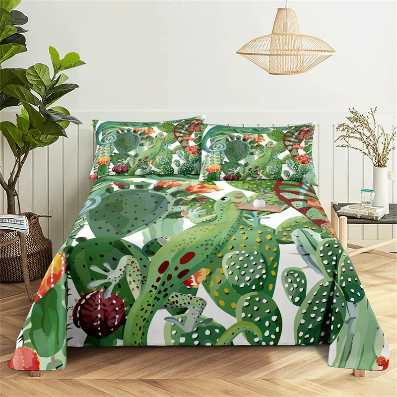 

Tropical Plants Sheet Set 0.9/1.2/1.5/1.8/2.0m Leaf Bedding Set Bed Sheets and Pillowcases Bedding Set Flat Sheet Bed Sheet Set