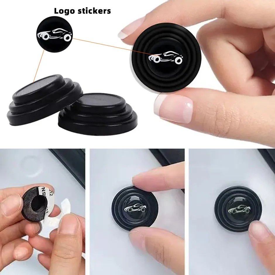 Car Door Silicone Anti Shock Pad Universal Trunk Sound Insulation Thickening Cushion Stickers Anti Scratch Gaskets