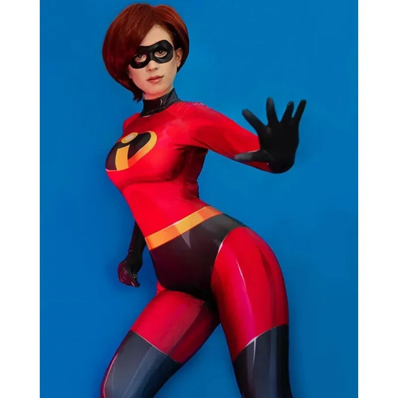 Костюм Elastigirl для косплея на Хэллоуин, костюм супергероя Зентаи «Суперсемейка 2, женские комбинезоны для взрослых и детей NM261