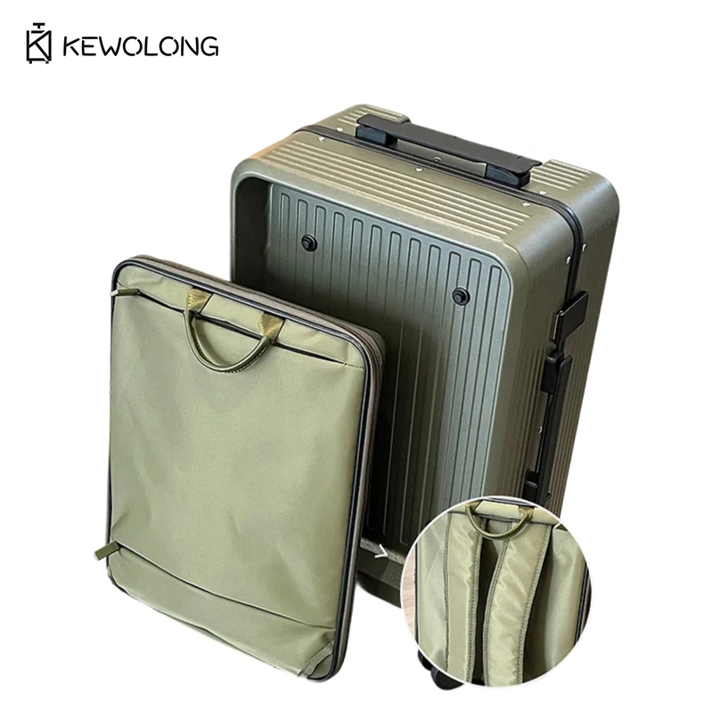 

Front Opening 20 Inch Carry On Luggage, Detachable Spinner Suitcase with TSA Lock, Lightweight Cabin Suitcase, Fast Shipping