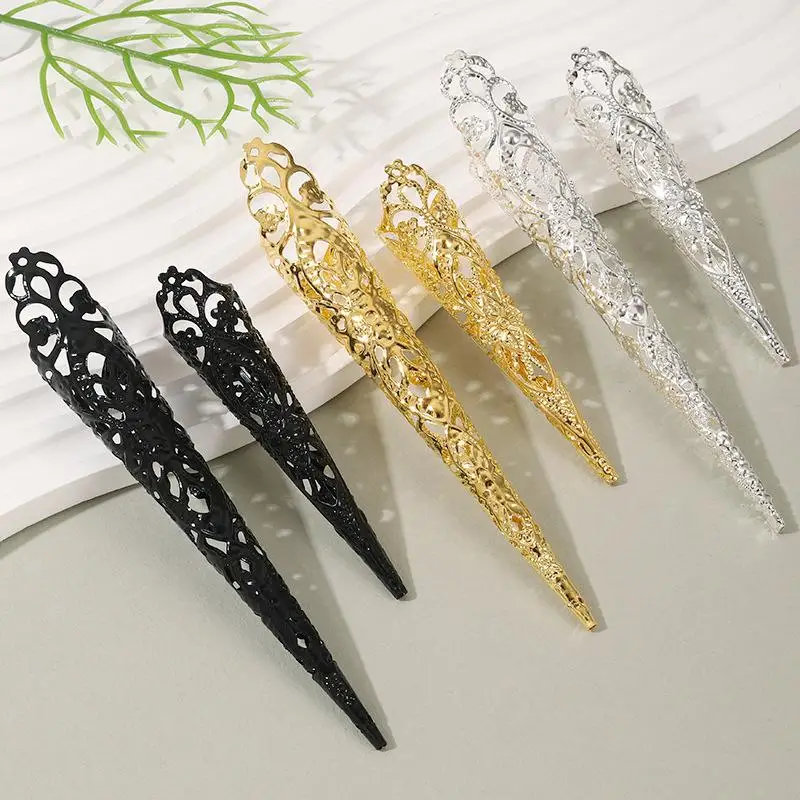 5Pcs Dance False Nail Indian Thai Dance Peacock Belly Dance Prop Finger Jewelry False Nail DIY Accessories
