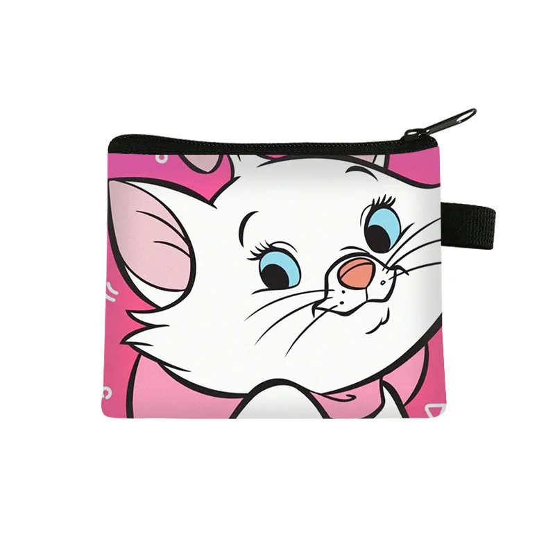 Disney Cartoon Marie Cat Children Wallet Figure Marie Kawaii Large Capacity Storage Bag The AristoCats Kids Gifts