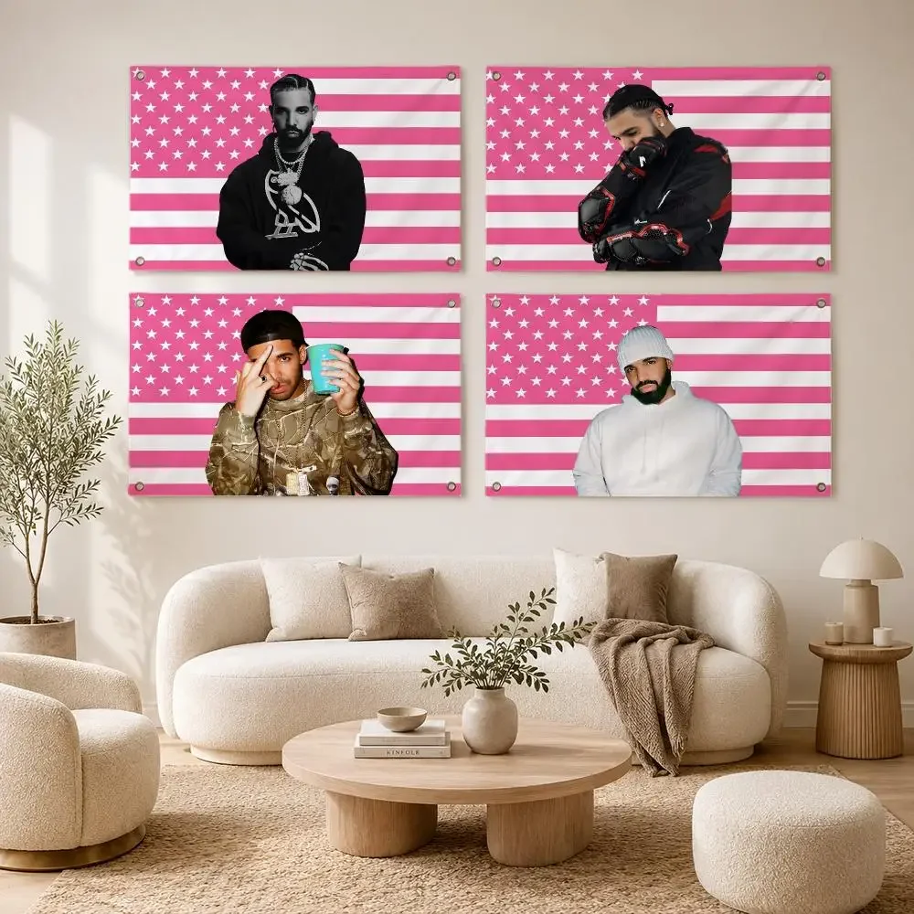 Singer Drake Flags flag For Decoration Outdoor Picnic Hanging Home Camping Party Banner