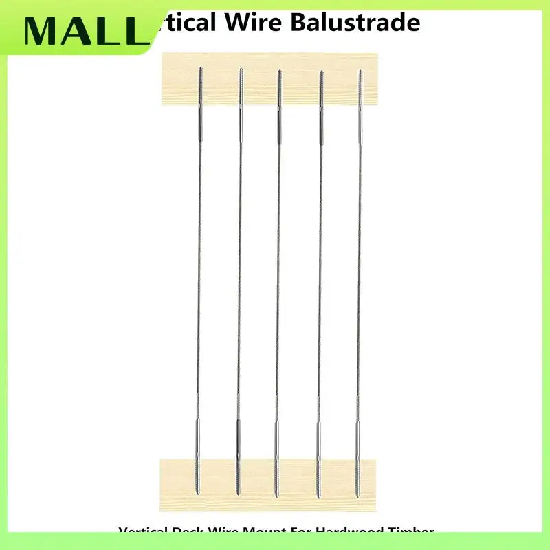 MALL 10 Pairs Lag Screw Swage Turnbuckle Tensioner And Lag Screw Stud Fitting For 1/8Inch Cable Deck Railing Kit