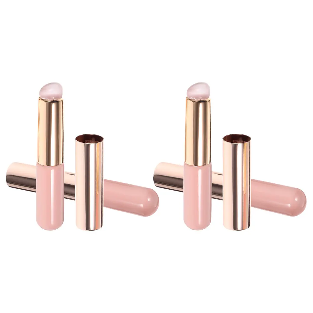 

4Pcs Portable Silicone Lip Brush Set Lipstick Applicator Concealer Blending Makeup Brush