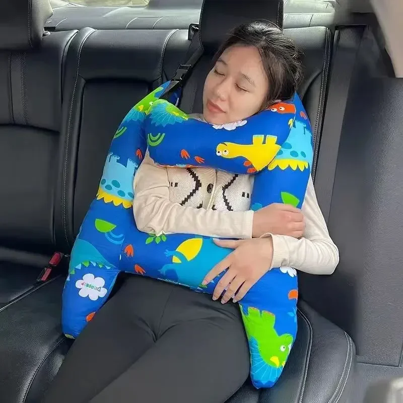 Car Sleep Pillow Cushion on Car for Kid and Adult Long Travel Kid's Neck Pillow And Chin Rest Cute Cushion Support Sleepy Heads