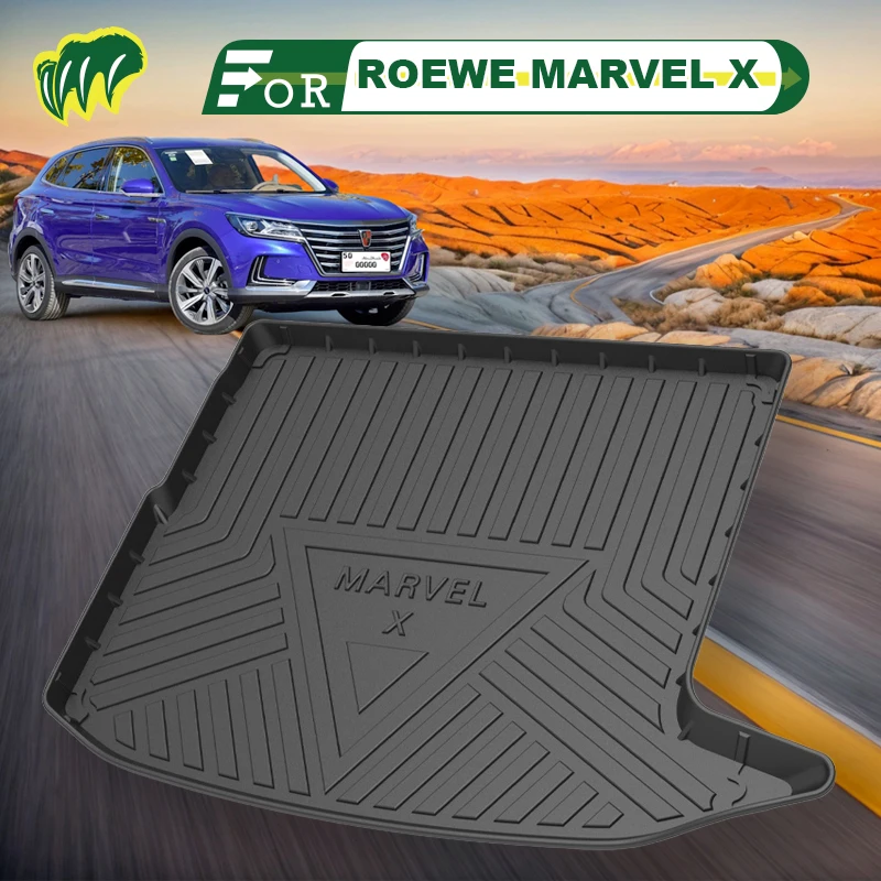 For ROEWE MARVEL X 19 2020 2018-2020 Custom Fit Car Trunk Mat All Season Cargo Mat 3D Shaped Laser Measured Trunk Liners