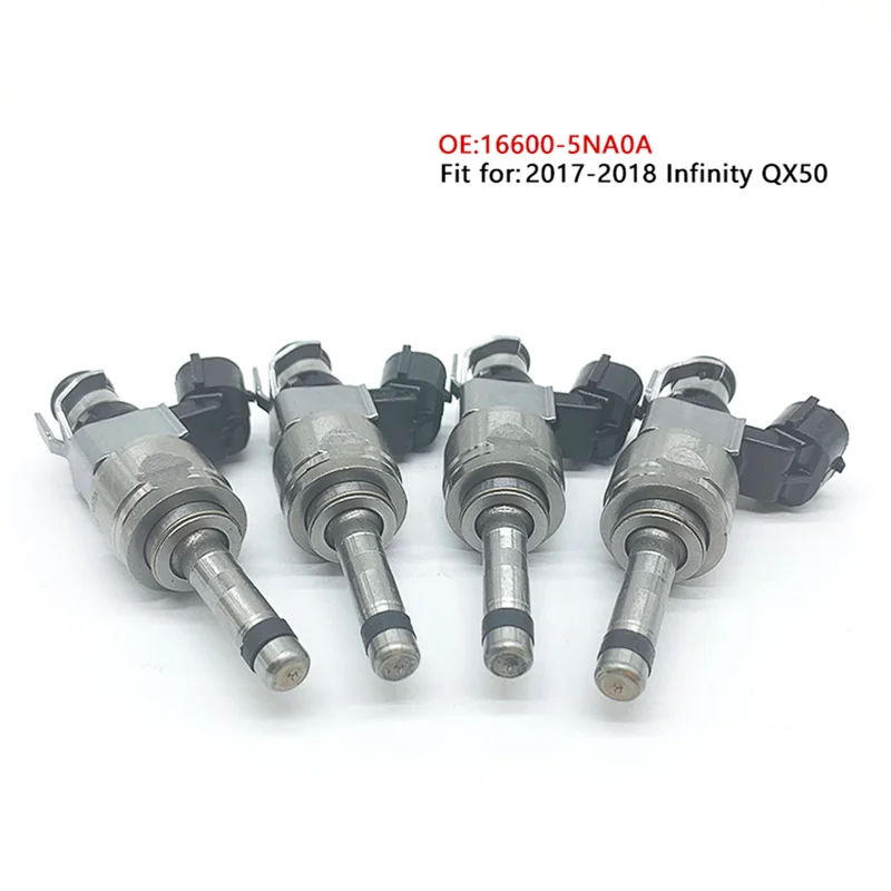 4PCS 16600-5NA0A Fuel Injector Nozzle for Infiniti QX50 2018+ 166005NA0A Injector Car Engine Parts