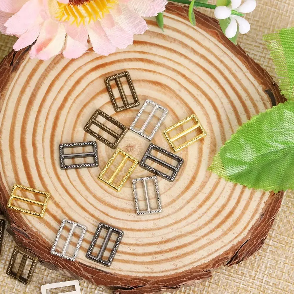 20/40pcs High quality Girls  4 Colors Tri-glide Buckle  Bags Accessories Diy Dolls Buckles Pattern Belt Buttons
