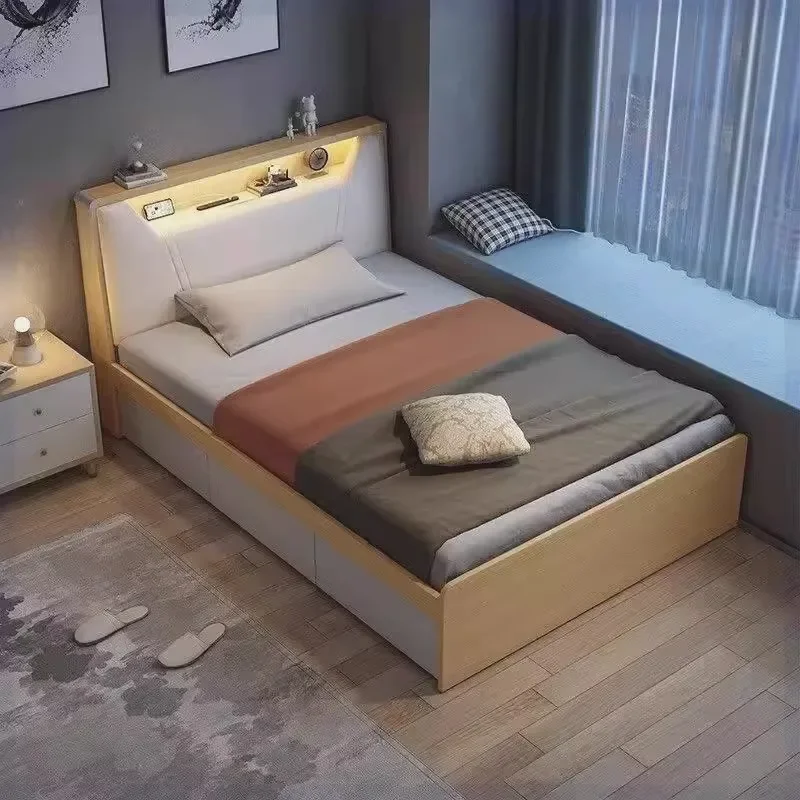 

Simple, modern, single bed, home, tatami, storage
