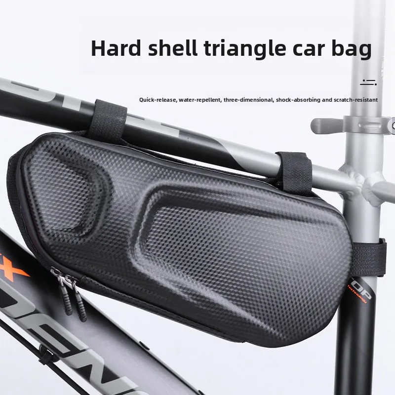 EVA Hard Shell Bike Triangle Bag Waterproof Shockproof Front Top Tube Storage Pouch for MTB Road Bike Phone Cycling Accessory