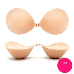 5cm/6cm Silicone Push Up Bra Invisible Adhesive Breast Pads for Women No Strap Backless Sticky Bra for Wedding Dress Strapless