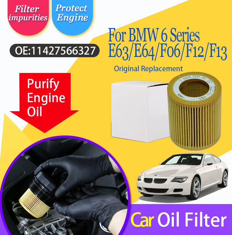 

AT Car Fuel Filters For BMW 6 Series E63 E64 F06 F12 F13 11427566327 Gran Coupe Convertible Solvent Trap Filter Auto Accessories