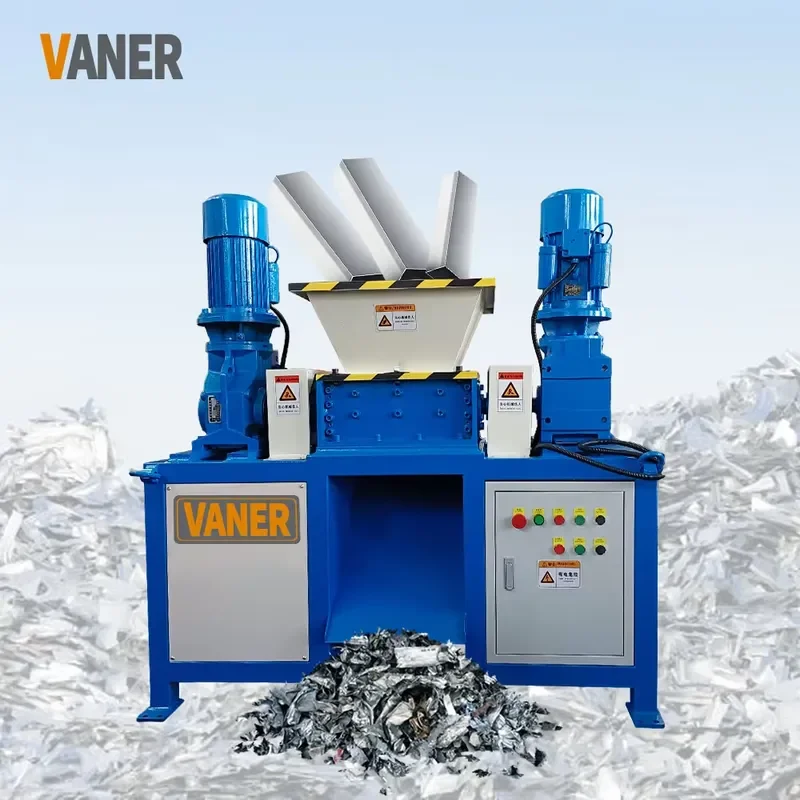 2026 Hot Waste Cable Wire Cutter Double Shaft Metal Shredder Machine Double Shaft Crusher Tire Shredders Scrap Metal Shredder