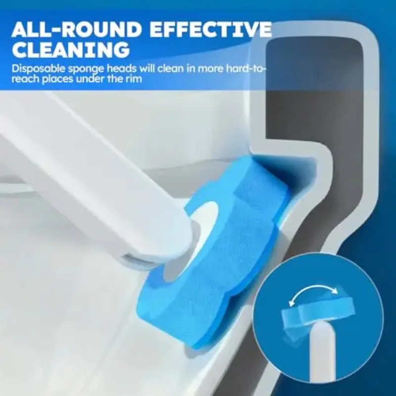 Toilet Brush Wc Kit with Disposable Replacement Heads Long-Handle Hygienic Bathroom Cleaning Tools Brushe for Home Accessories image 4