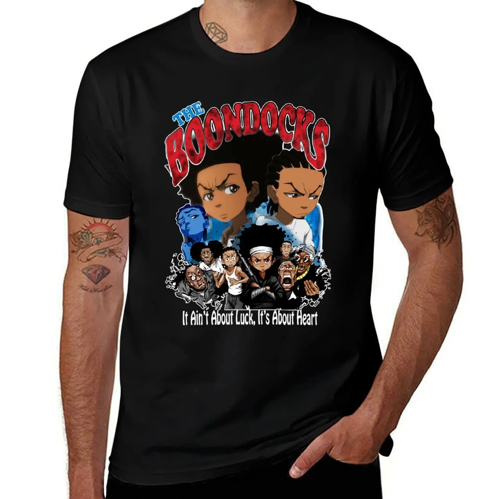 

The boondocks sitcom poster T-Shirt t shirts for man cotton soft t shirts designer