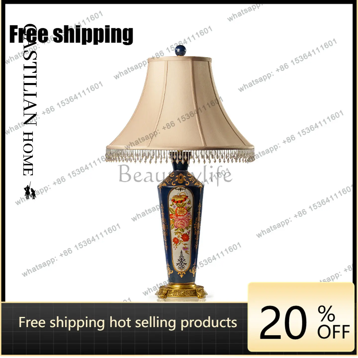 HOT Duke of England series desk lamp American Chinese antique high-end luxury atmosphere C4297