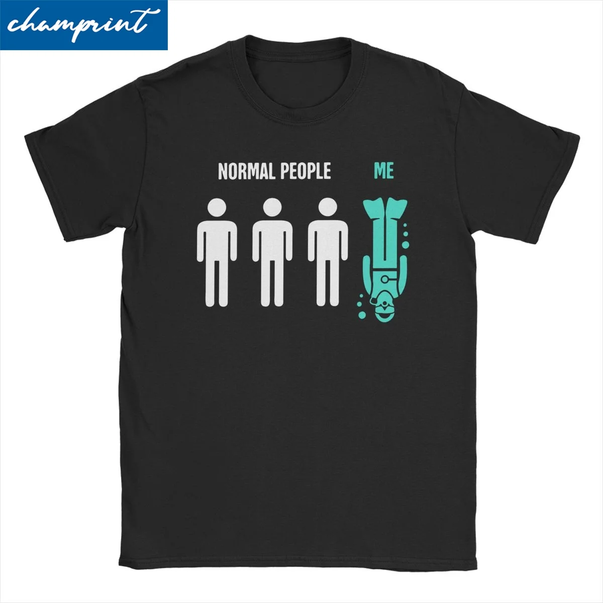 Normal People Me Funny Scuba Diving Design T-Shirts for Men Women Dive Diver Unique Pure Cotton Tee Shirt T Shirts 5XL 6XL Tops