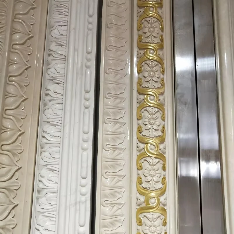 Decorative natural marble skirting floor border line hand-carved wall stone polished decoration