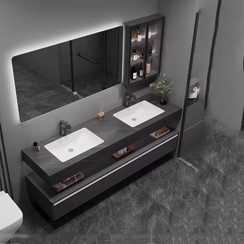 Luxury Modern Bathroom Cabinet Dressers Sink Disinfecting Vanity Perfume Cupboard Shelves Storage Archivadores Trendy Furniture