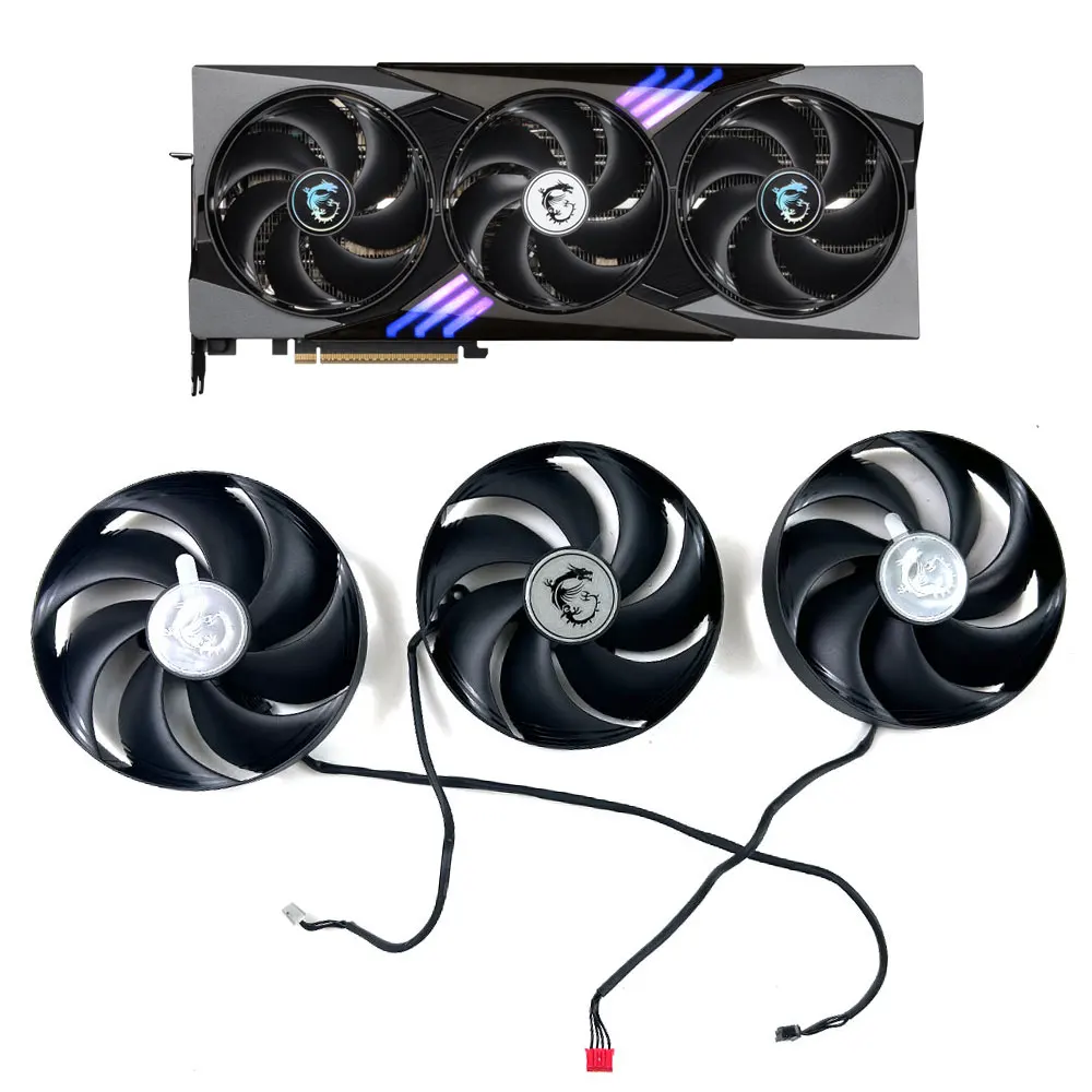 

Вентилятор охлаждения 104 мм PLD10020B12H для видеокарт MSI GeForce RTX 5090 D 32G GAMING TRIO и RTX 5080 GAMING TRIO
