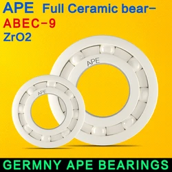 1Pcs Germany APE Full Ceramic Bearing 6800 6801 6802 6803 6804 6805 6806 -2RS ABEC-9 ZrO2 All Zirconia Ceramic Ball