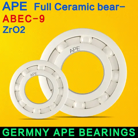 1Pcs Germany APE Full Ceramic Bearing 6900 6901 6902 6903 6904 6905 6906 -2RS  ABEC-9 ZrO2  All Zirconia Ceramic Ball