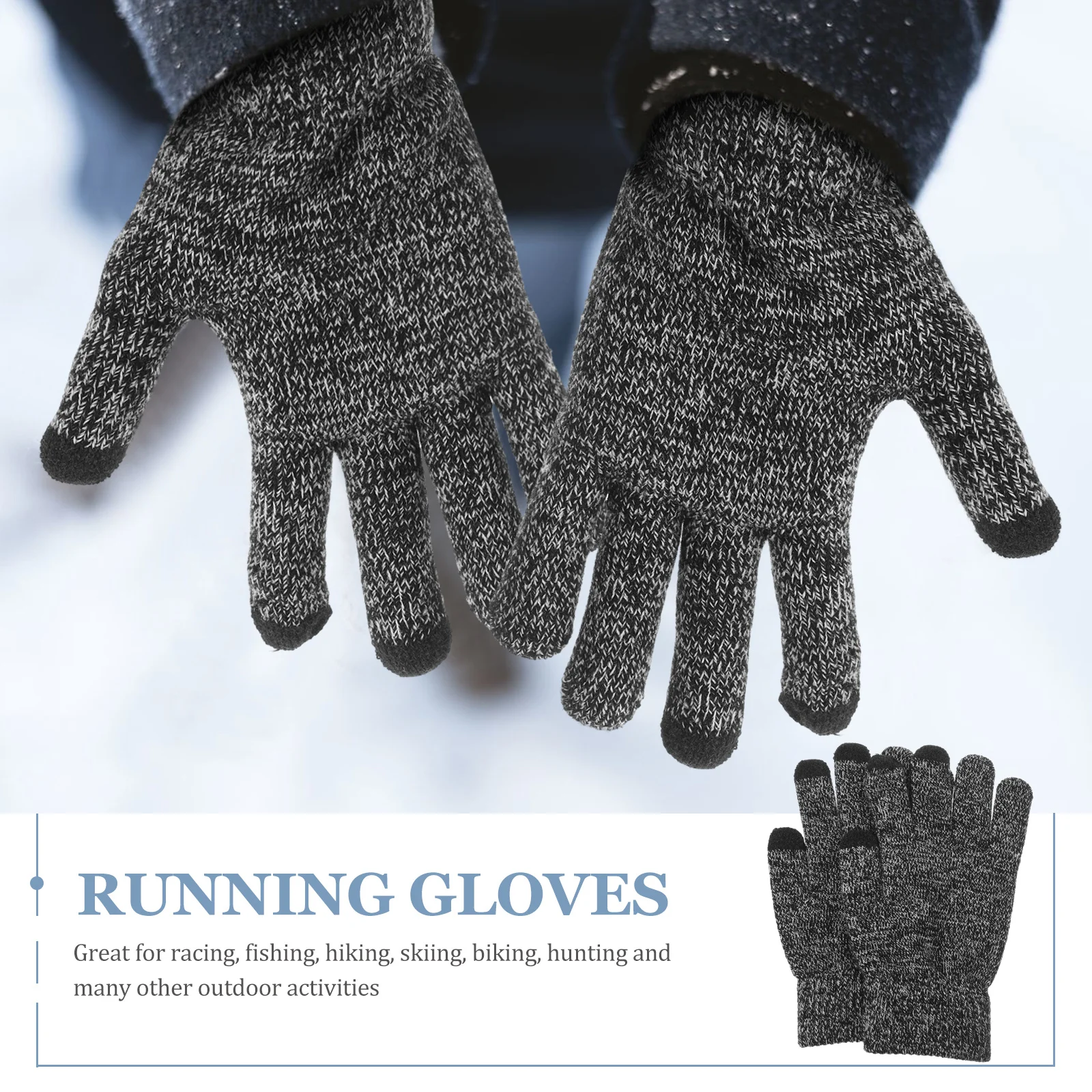 1 زوج رجل قفازات ركوب الدراجات لمس كامل فنجر نونسليب للصدمات قفازات حرارية للطقس البارد ركوب الخيل في الهواء الطلق