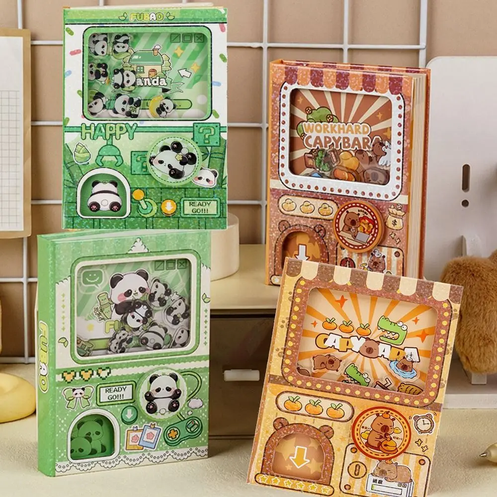 

Creative Gashapon Machines Notebook Hardcover Egg Twisting Machine Capybara Pocket Book Shaking Portable