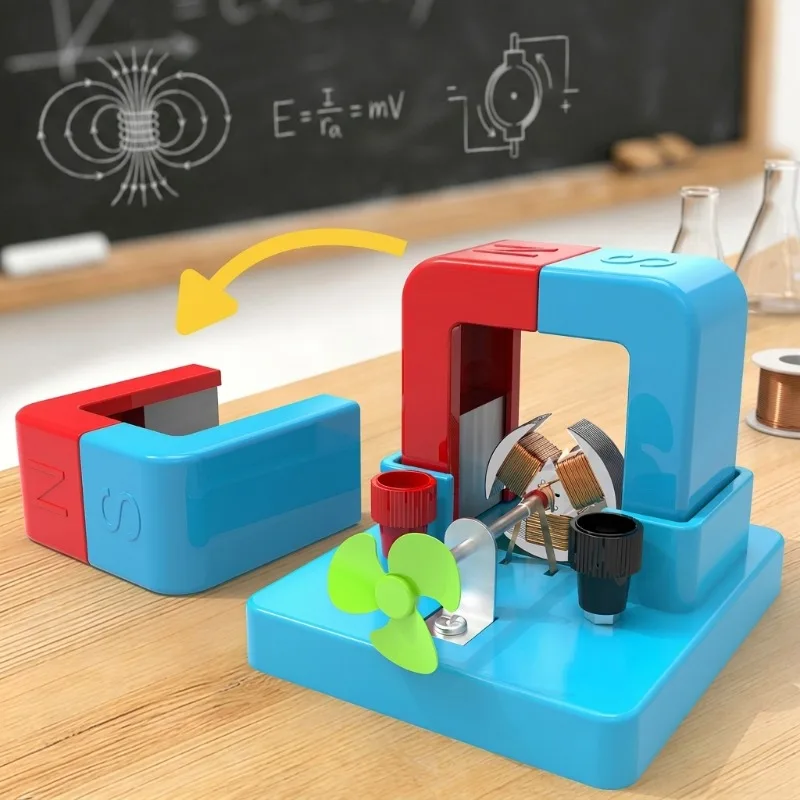 

Physics Electromagnetism Experiment Apparatus Open DC Small Motor Model Teaching Aids for Middle and High School Laboratory