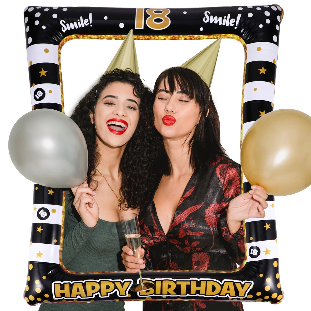 

1pc Inflatable Photo Frame For Age 13 18 Birthday Party Supply Lightweight Pvc Costume Prop Themed Party Decor Carnival
