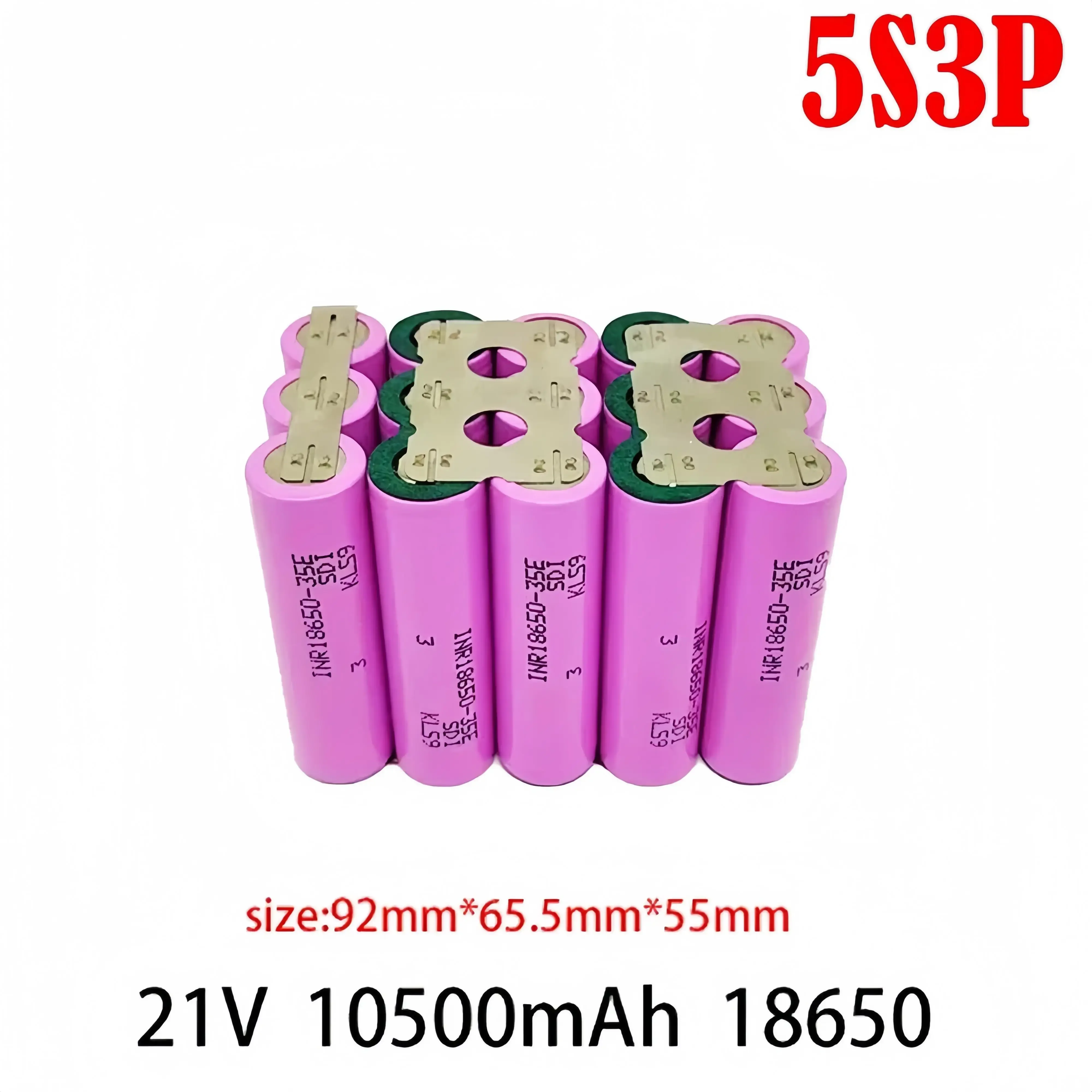 18650 1S3P 3S1P 3S2P 4S1P 4S2P 5S1P 5S2P 3500mAh/7700mAh/10500Ah 3.7V 12.6V 16.8V 21V rechargeable electric screwdriver battery