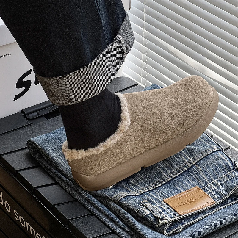 รองเท้าแตะแบบสวมสำหรับผู้ชาย ไซส์ใหญ่ 45 46 รองเท้าบูทหิมะ รองเท้าโลฟเฟอร์ รองเท้าลำลองแบบเปิดส้น รองเท้าสไลด์ รองเท้าแตะแบบสวม