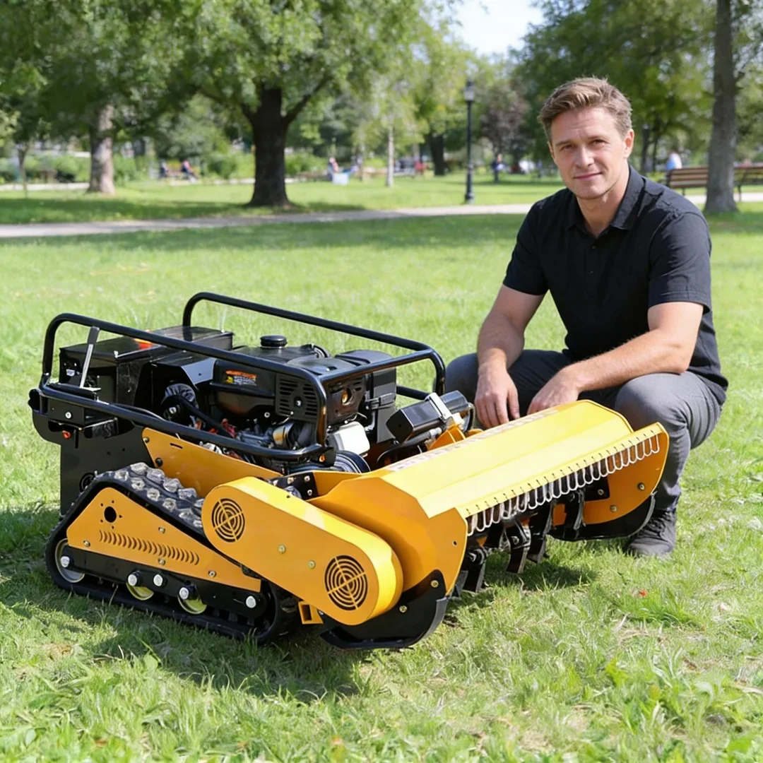 

Многофункциональная газонокосилка-измельчитель на заказ — утолщенные гусеницы и лезвия из марганцевой стали для рекультивации брошенных земель