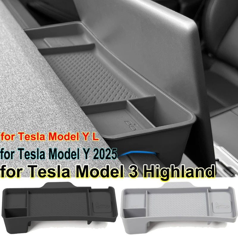 Tesla Model 3 Highland 2024 대시 보드 보관함 Model Y L 2026 2025 실리콘 패널 스크린 백 주최자 티슈 박스 안경 홀더