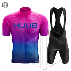 2024 Cycling Jersey Set MTB HUUB Team Cycling Clothing Suit Bike Jacket Cycling kits Short Sleeve Bicycle Shirt Ciclismo Maillot