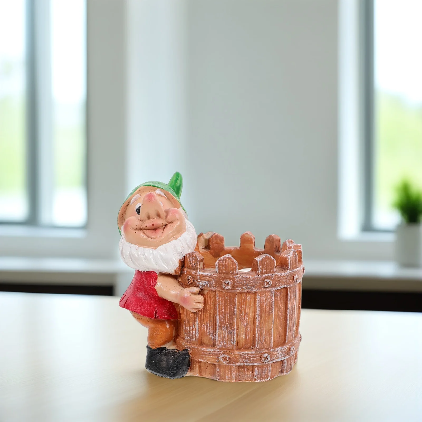 

1pc Gnome Planter Resin Flower Pot for Succulents Cacti Garden Supplies Terracotta Creative Household DecorElf