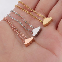 304 Stainless Steel 18K Cloud Necklace Not Fade Gold Color Women Jewelry 45cm