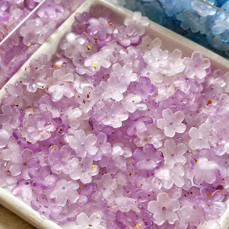 100 Teile/los 10mm Bunte Blume Acryl Spacer Perlen Für Schmuck Machen DIY Armband Halskette Zubehör
