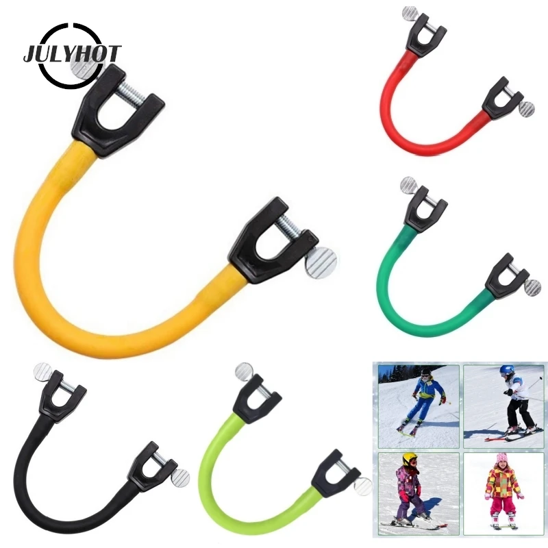 7 Colors Ski Tip Connector Beginners Winter Children Adults Ski Training Aid Outdoor Exercise Sport Snowboard Accessories