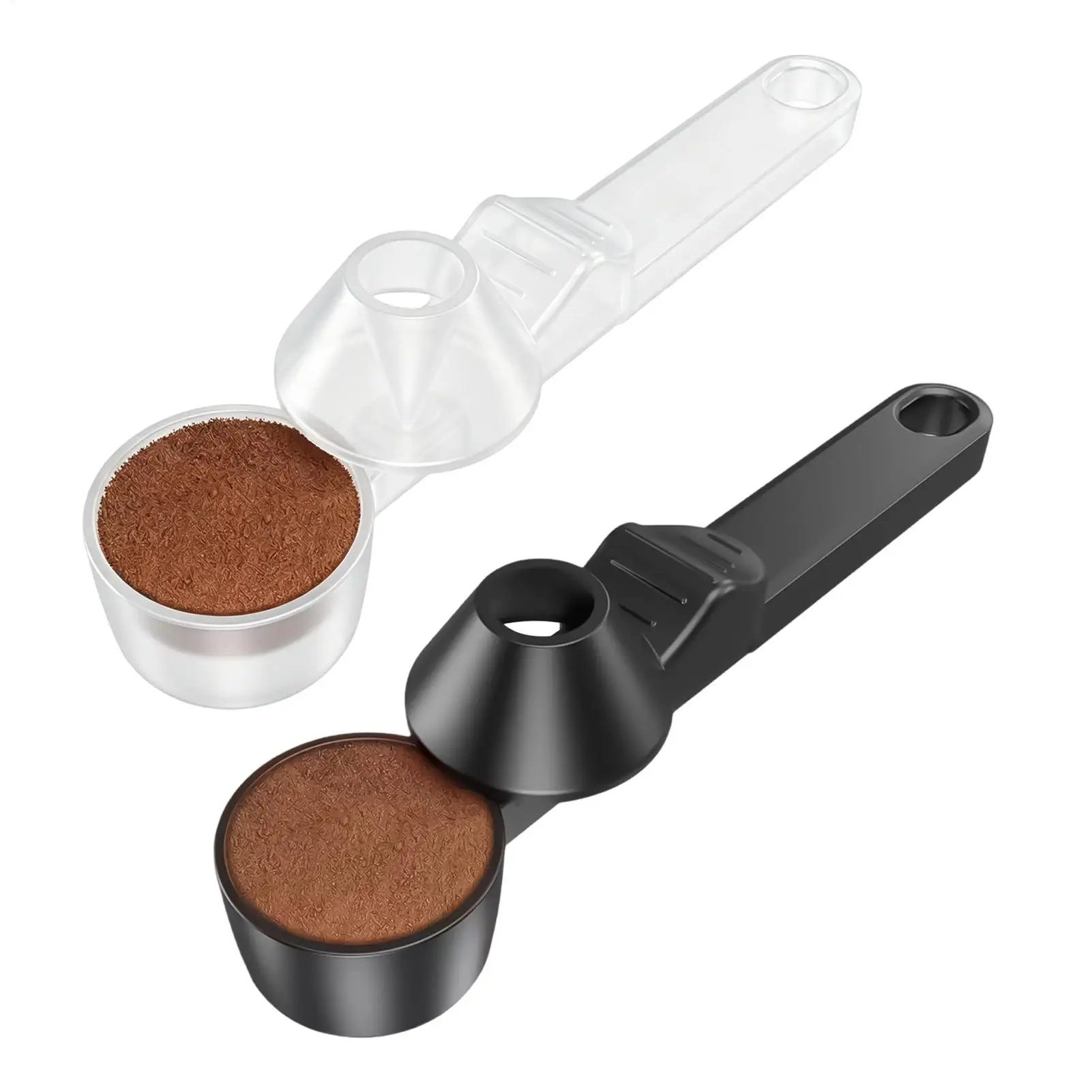 Cuchara medidora de café con embudo, ajustable y deslizante, para café molido, fórmula de proteínas, cocina casera, viajes en RV