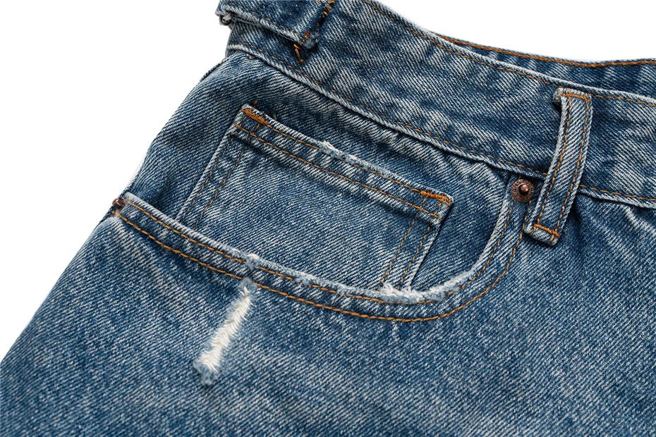 Heren gescheurde gat denim shorts streetwear hiphop punk knielengte broek harajuku vintage blauw gewassen jeans korte mannelijke