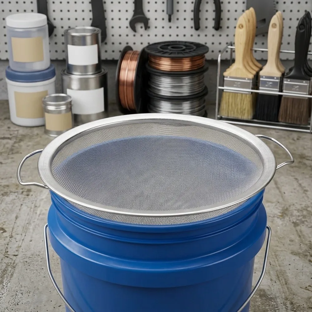Stainless Steel 60 Mesh Filter Screen for 5 Gallon Buckets Paint Glaze Paste Biodiesel Methanol Beer Honey Rice Straining