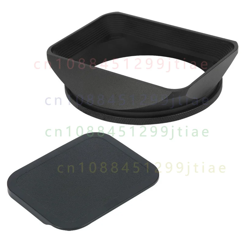 

Rectangle Rectangular Metal Screw-in Lens Hood with Cap for 77mm Lens Filter