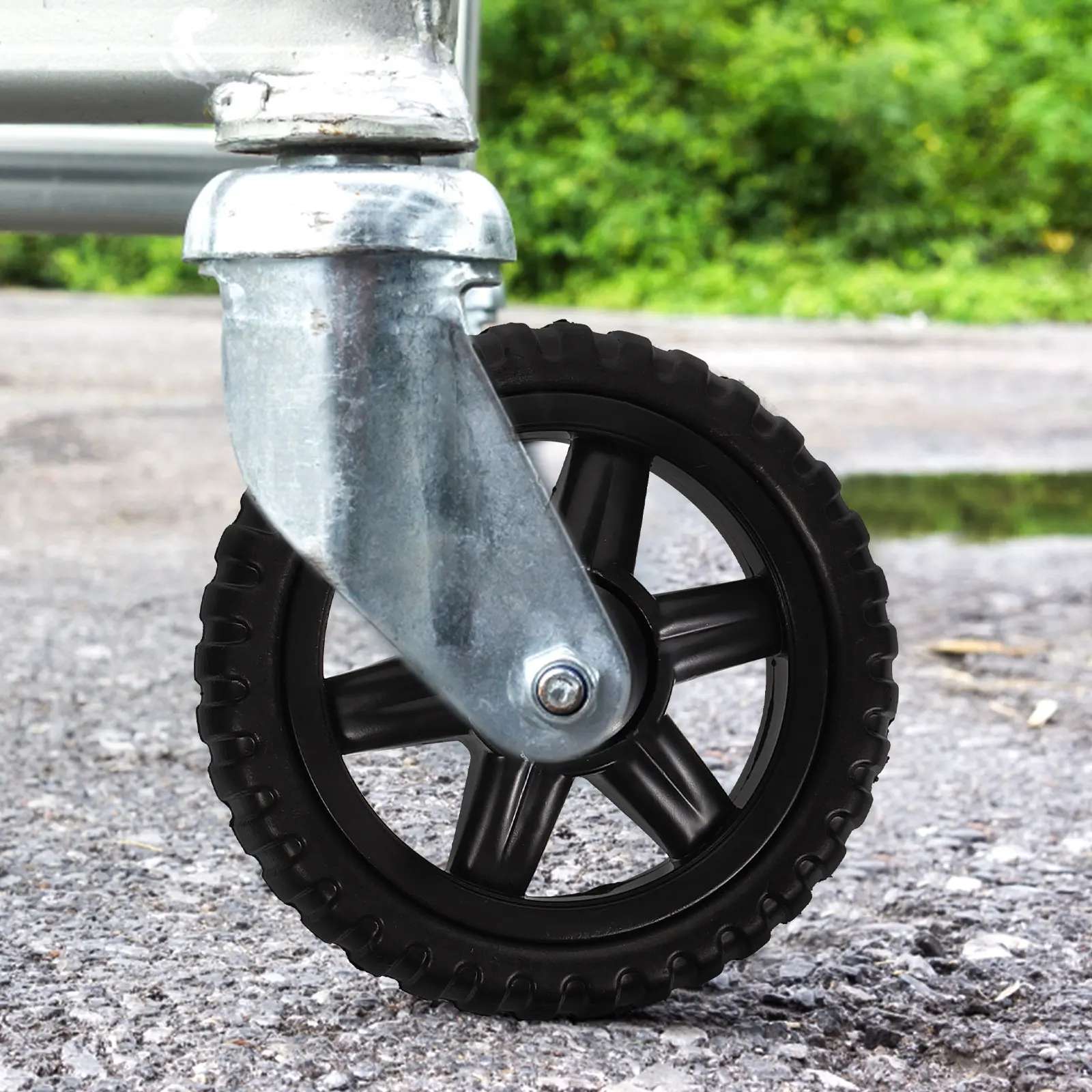 2Pcs Shopping Cart Wheels Stable Plastic Replacement Wheels for Trolley Cart Heavy Duty Caster Multipurpose Wheel