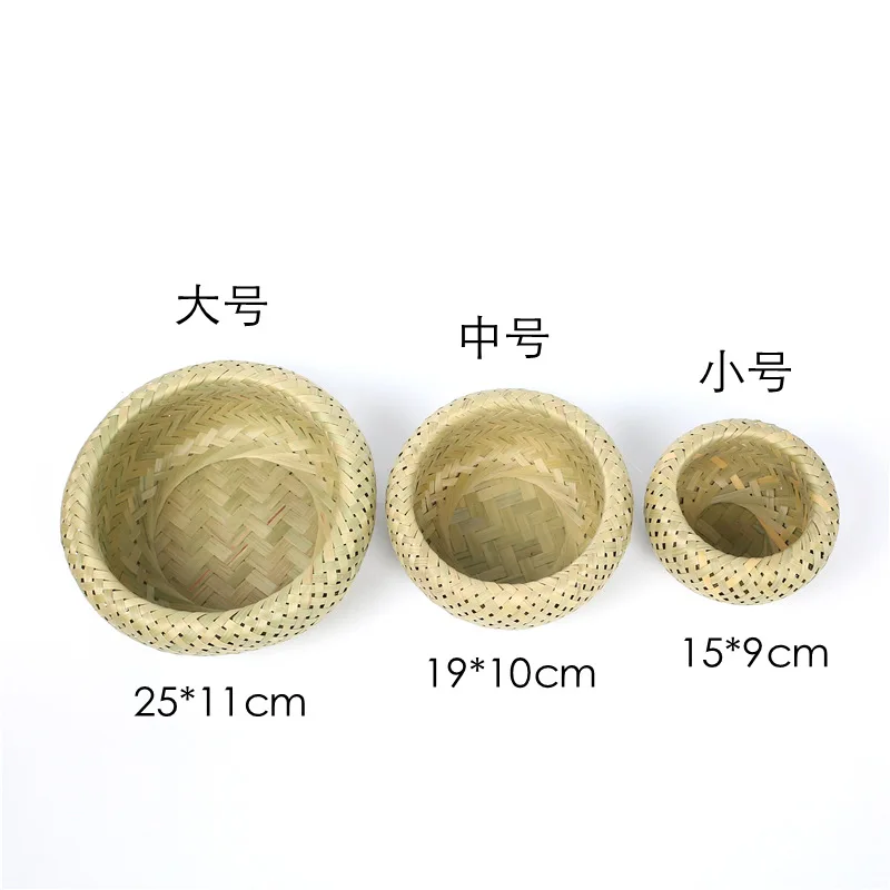 

Double-layer bamboo green skin hollow fruit basket, creative bamboo woven bird's nest tea box