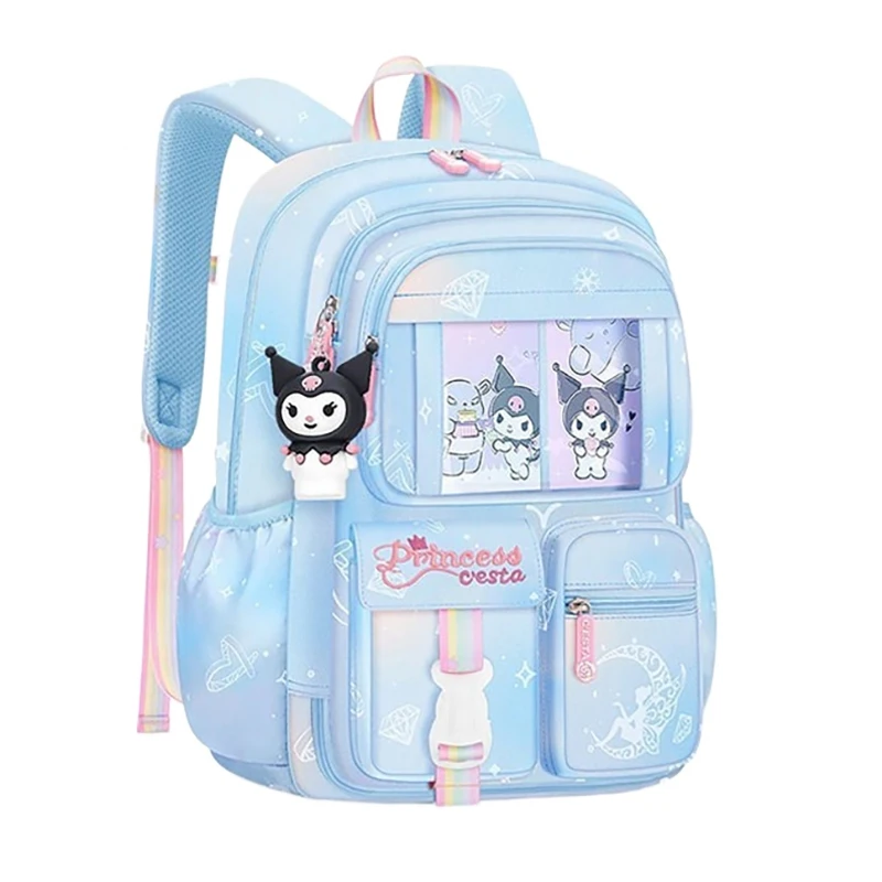 sanrio-kuromi-anime-backpack-cute-cartoon-school-bag-for-girl-lightweight-bookbag-reduce-burden-protect-spine-student-backpack