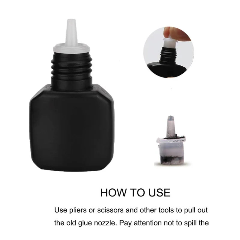 Eyelashes adhesive glue cap Universal Eyelash Glue Replacement Bottle Mouth Head Nozzle Special Plug Glue Usage Anti-Blocking